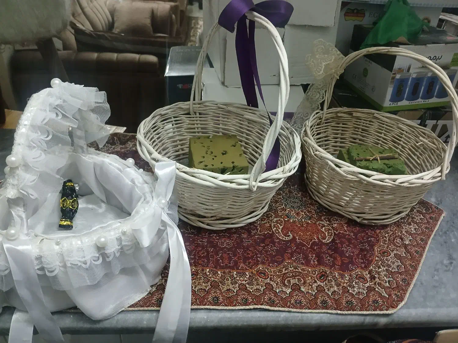 سبد گل و میوه چوبی  تزیینی|صنایع دستی و سایر لوازم تزئینی|آمل, |دیوار