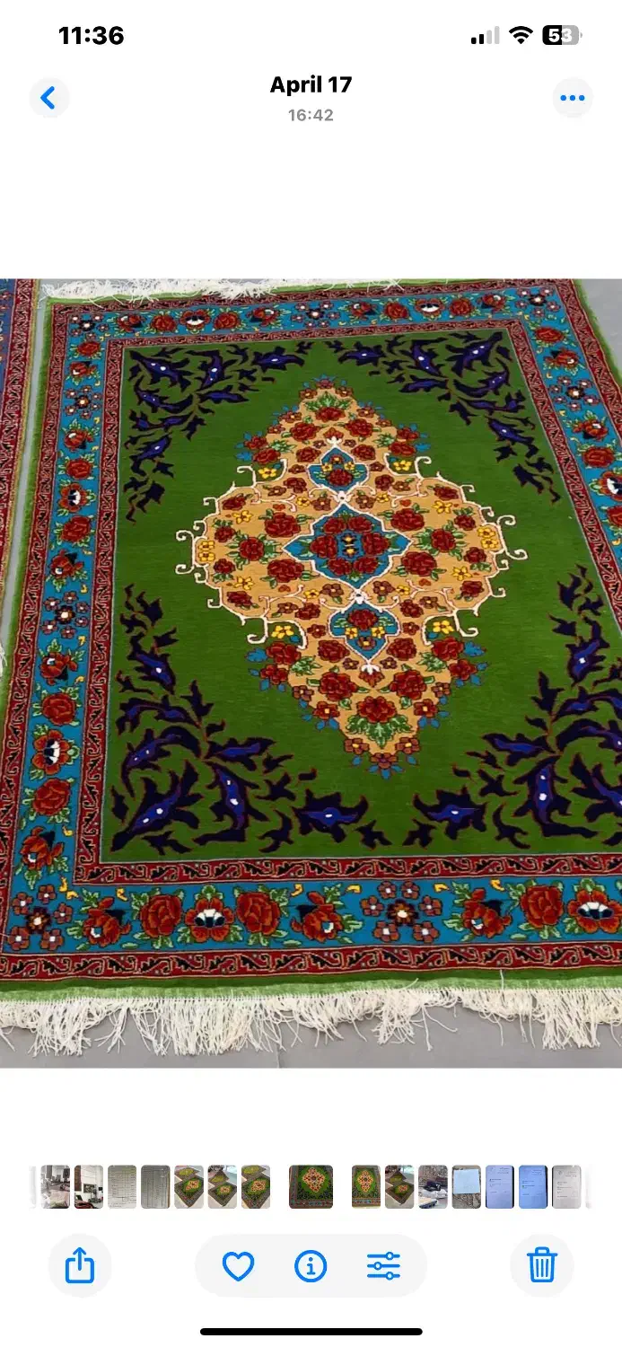 فرش دستباف کف ساده سبز (بساک کرج هستیم )|فرش|تهران, شهرک غزالی|دیوار