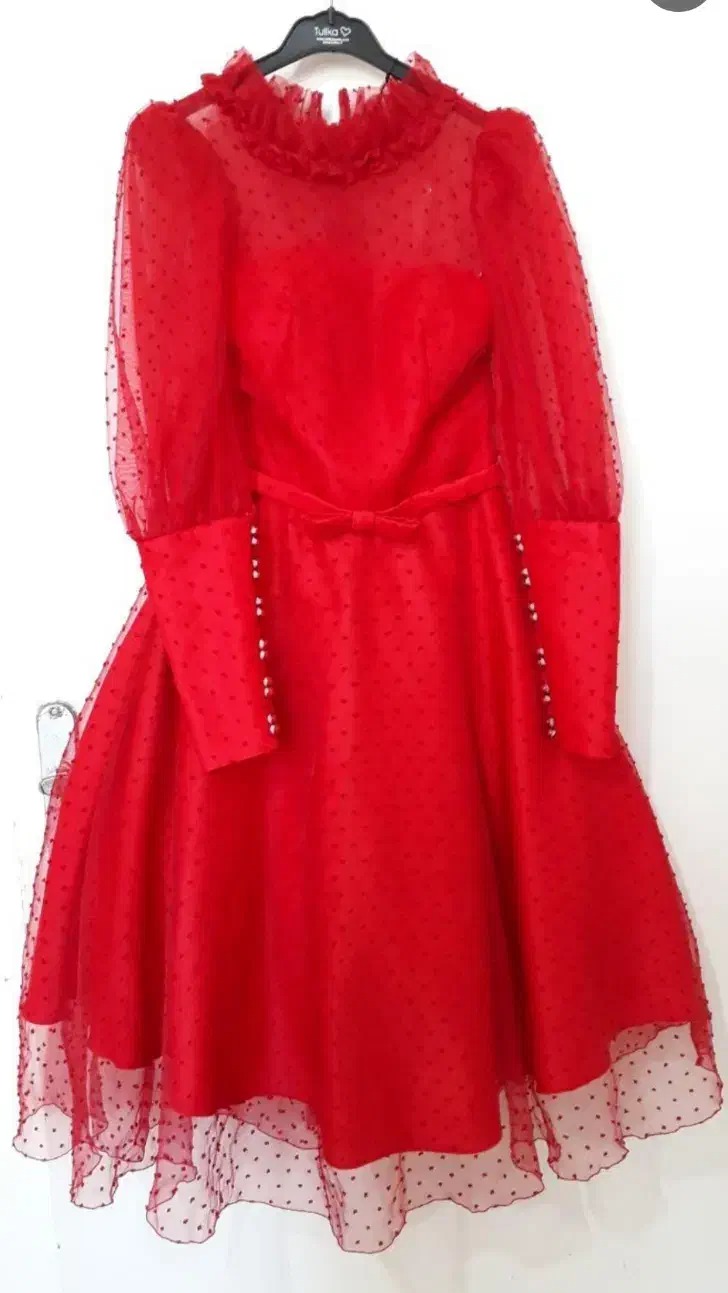 لباس مجلسی عروسکی پفی قرمز نو ۳۶|لباس|اسلامشهر, شهرک مهدیه|دیوار