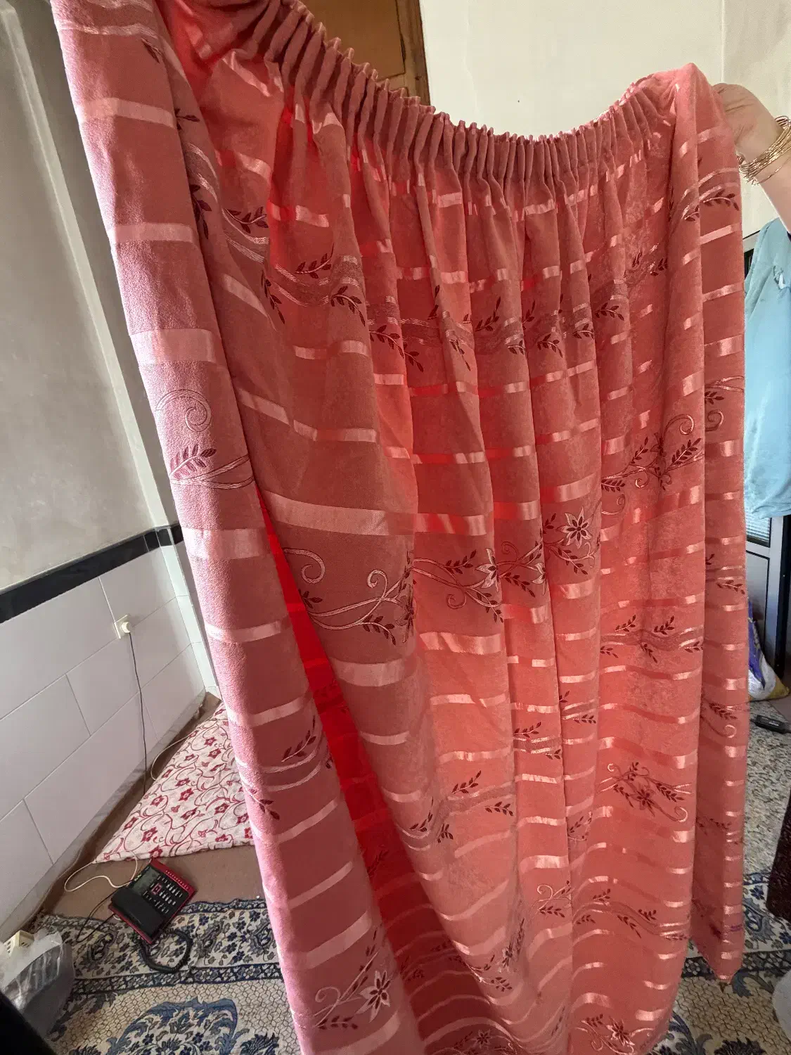 پرده اتاق خواب خوش رنگ برای دو تا پنجره|پرده، رانر، رومیزی|بندر ترکمن, |دیوار