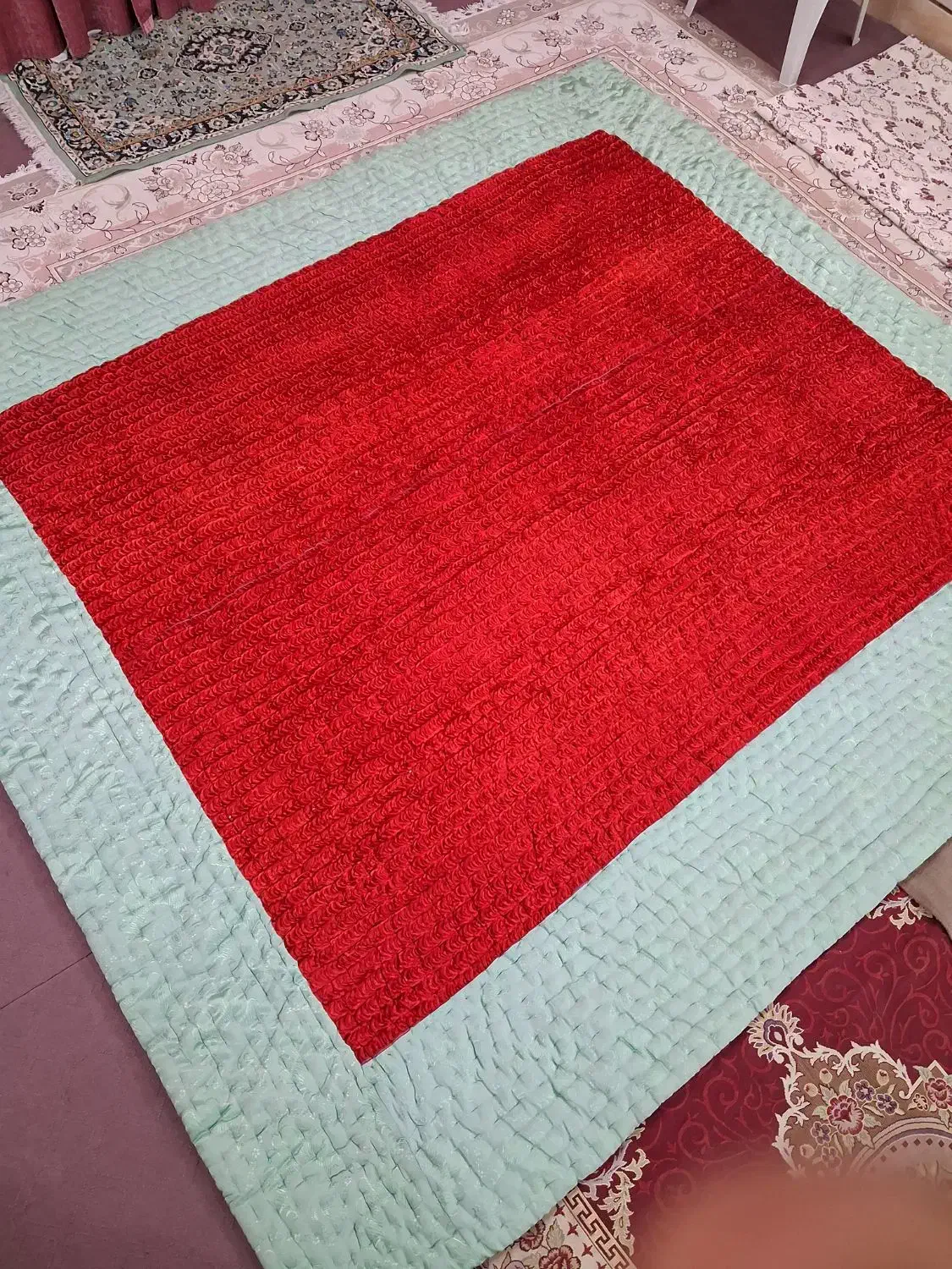 لحاف کرسی قدیمی درحد نو|رختخواب، بالش، پتو|برخوار, |دیوار