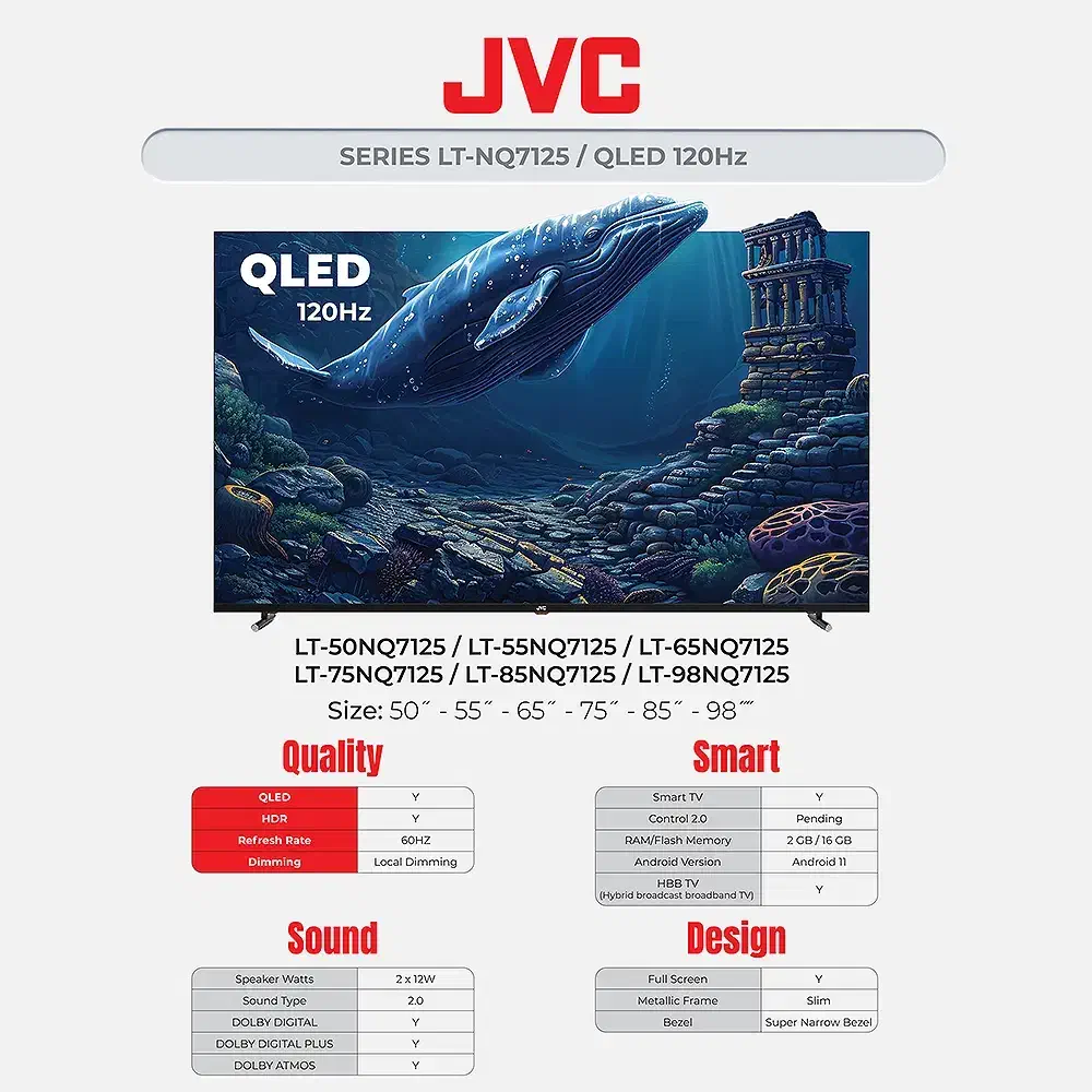 تلویزیون jvc ژاپنی ۱۴۴ هرتز با کف ترین قیمت ایران|تلویزیون و پروژکتور|اراک, |دیوار