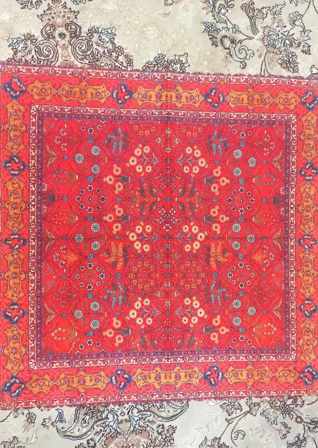 رومیزی مخمل سنتی ۹۰ ×۹۰|پرده، رانر، رومیزی|الیگودرز, |دیوار