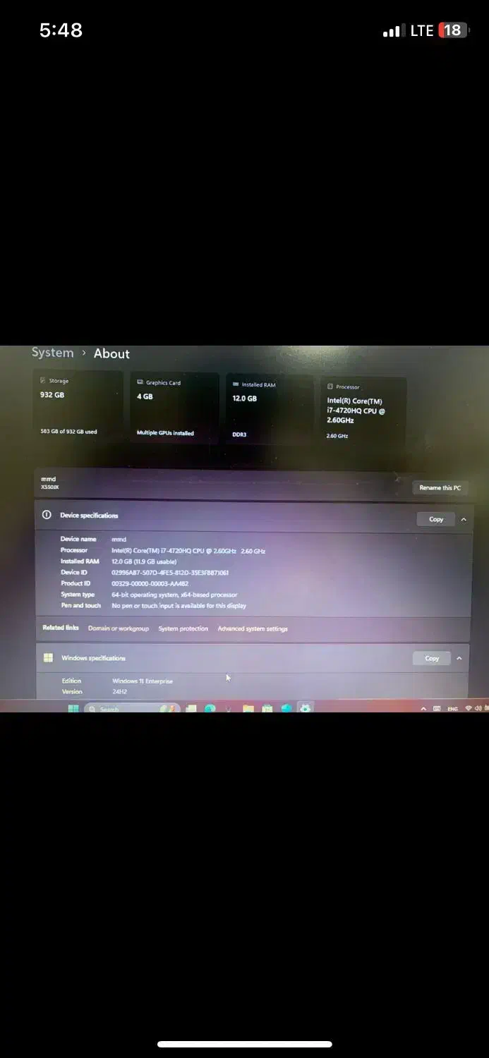 لپتاپ گیمینگ Asus رام۱۲|رایانه همراه|کاشان, معلم|دیوار