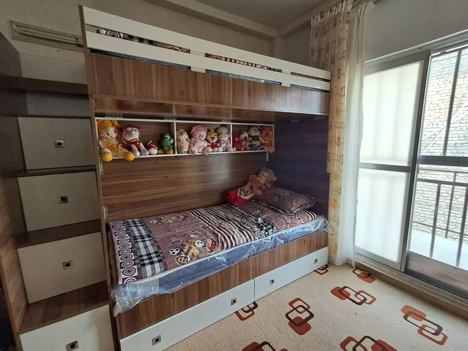 تخت ۲ طبقه سایز ۹۰×۲۰۰ بدون تشک|تخت و سرویس خواب|کردکوی, |دیوار