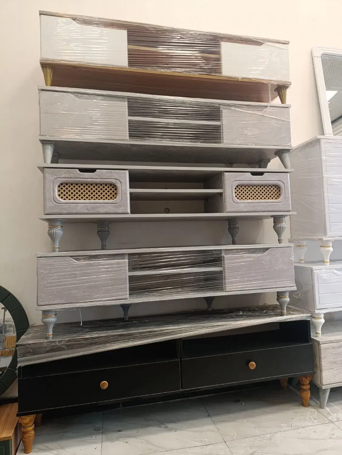 میز tv / میز تلویزیون mdf وکیوم / سایز 140|میز تلویزیون|رشت, منظریه|دیوار