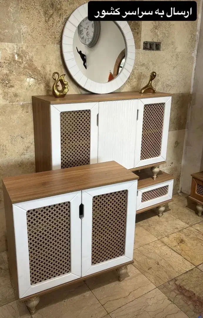 ست کامل اینه کنسول میزتلویزیون جاکفشی|بوفه، ویترین، کنسول|تهران, شهرک ولیعصر جنوبی|دیوار