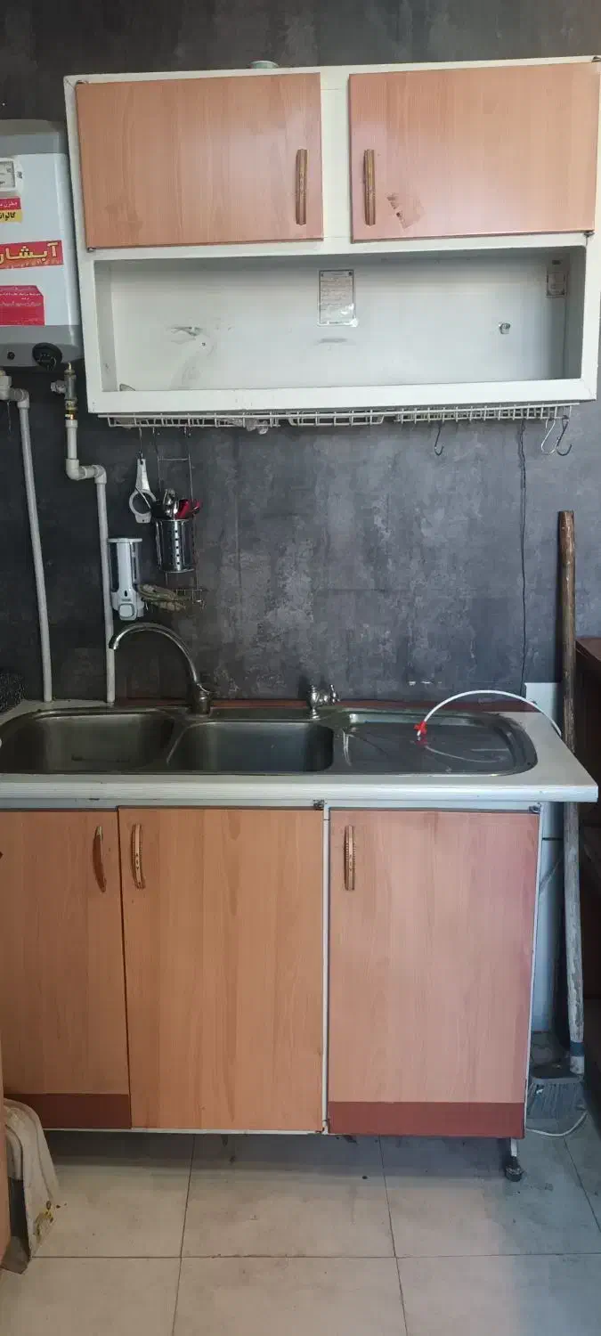 کابینت فلز و سینک دوقلو|مصالح و تجهیزات ساختمان|لنجان, |دیوار