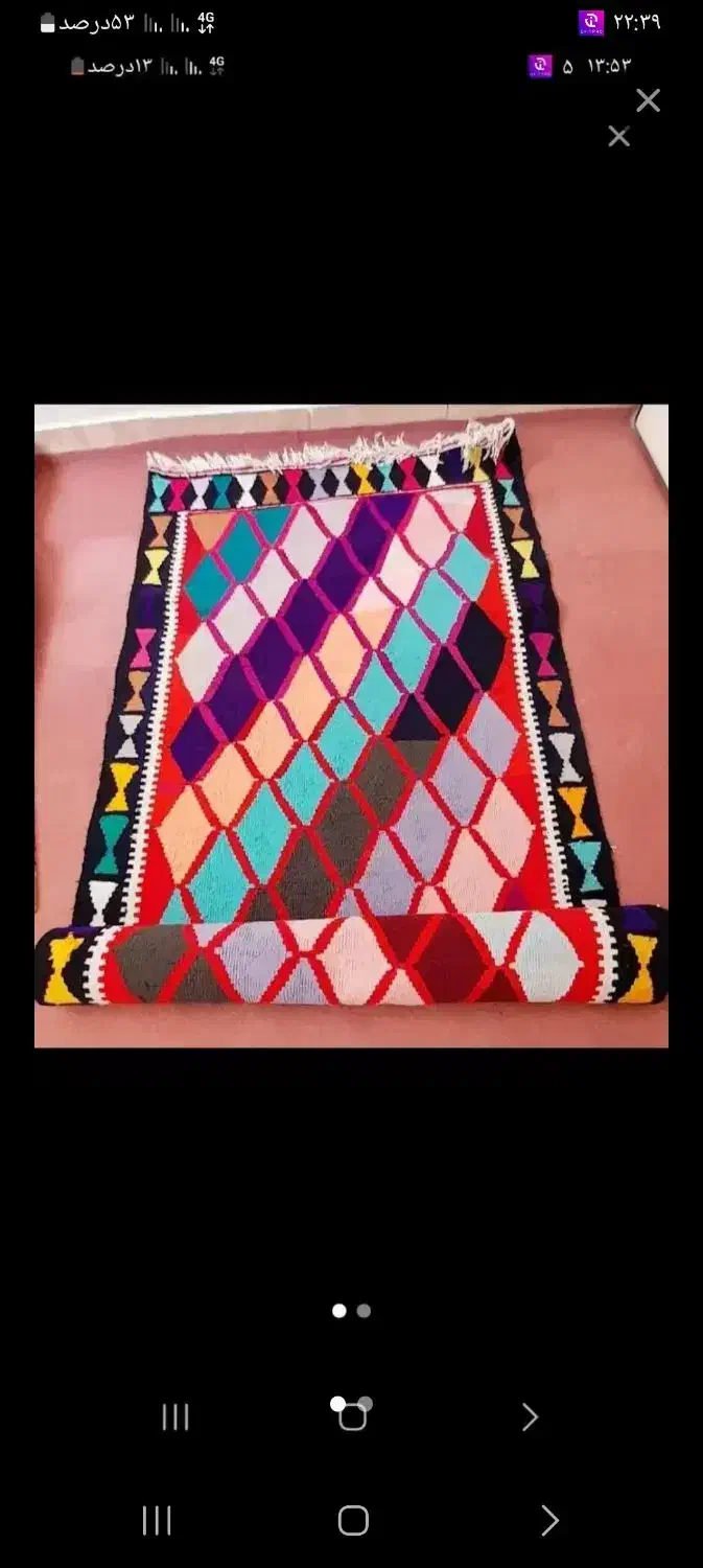 گلیم دست بافت درحدنو خوشرنگ|گلیم، جاجیم، گبه|اردبیل, |دیوار