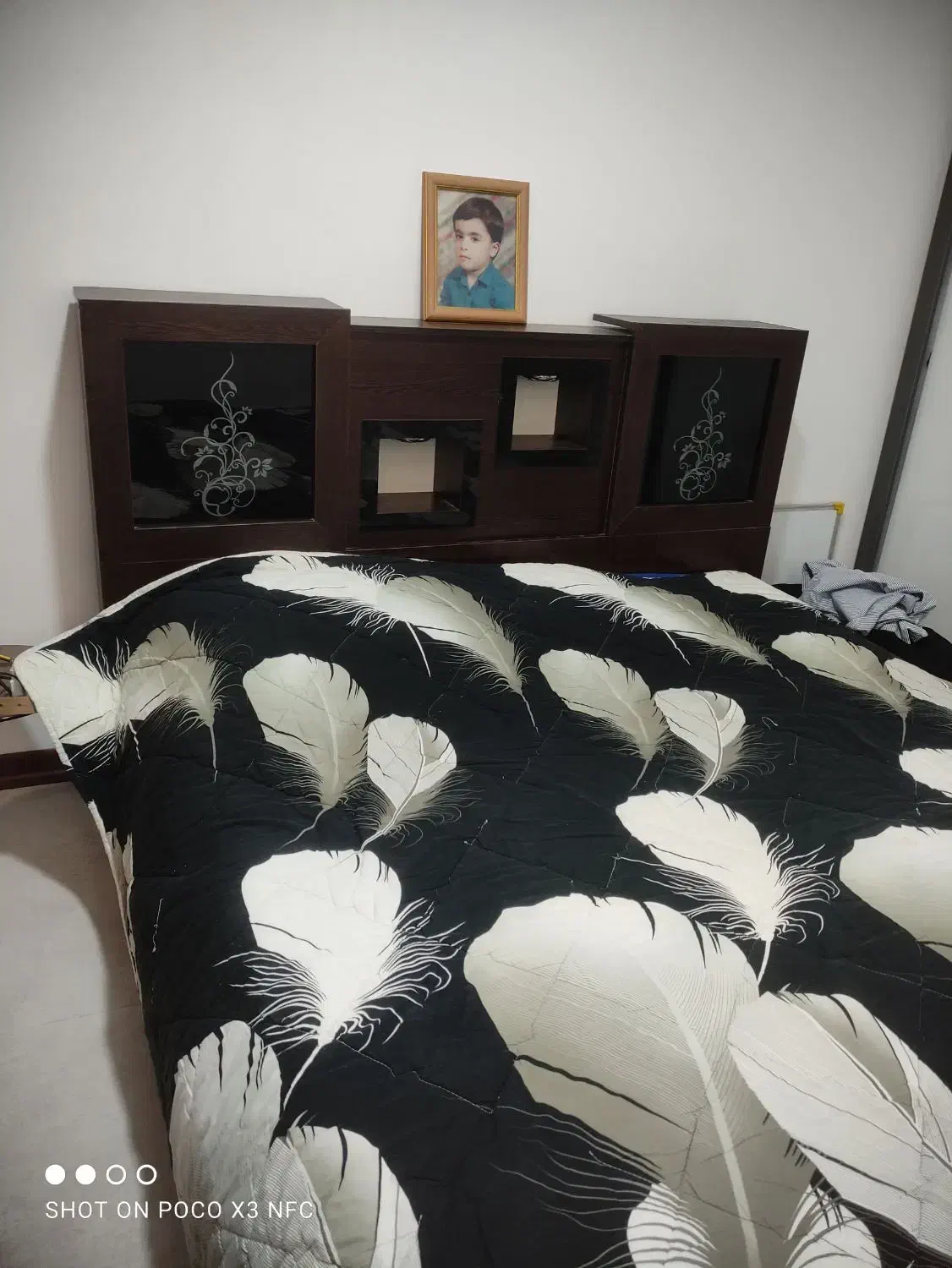 تخت دونفره تمام ام دی اف|تخت و سرویس خواب|ساوه, |دیوار