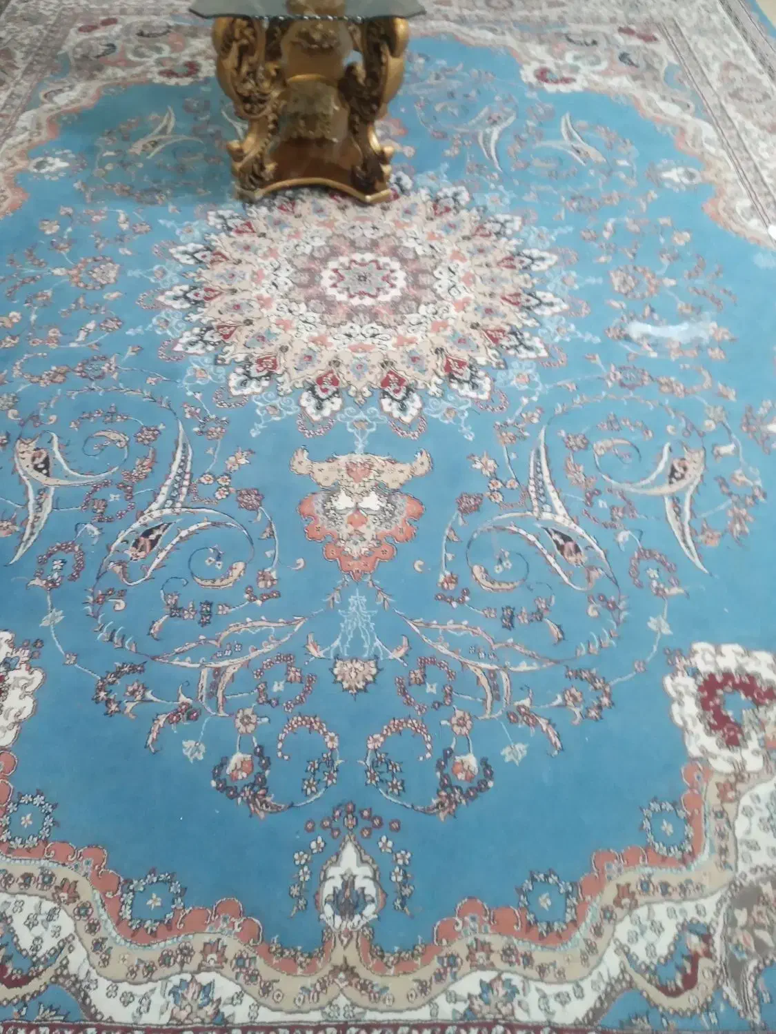 دو تخته فرش ۱۲متری رنگ فیروزه دونه ۵۳۰۰|فرش|خرم‌آباد, |دیوار