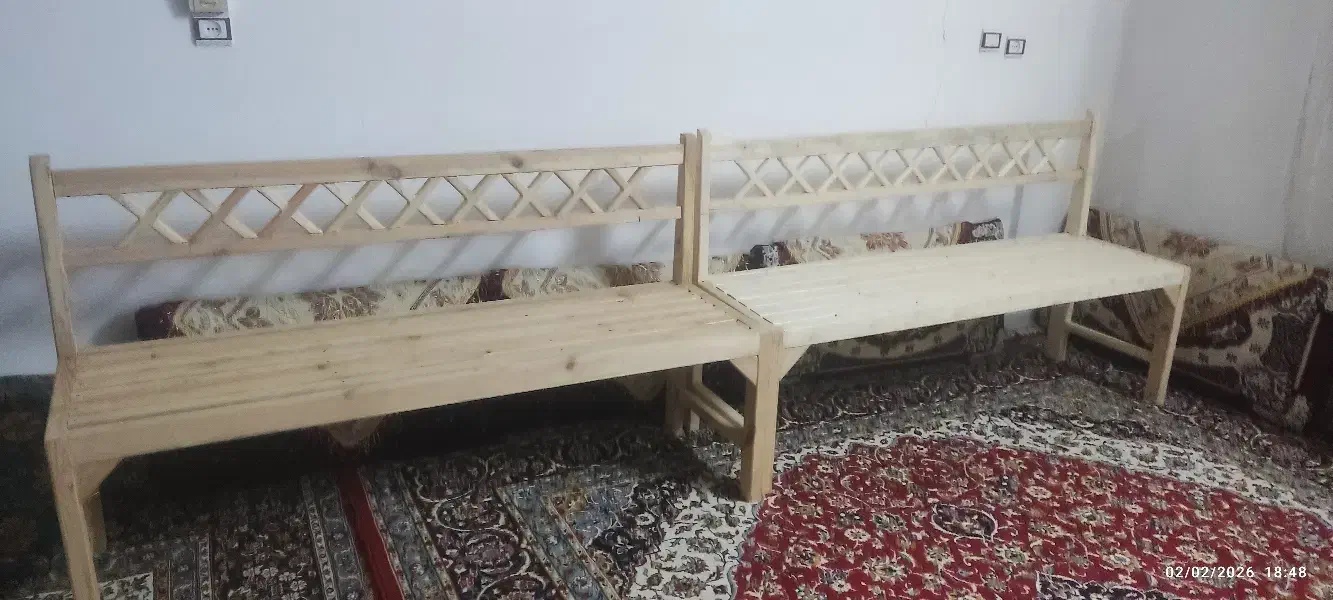 نیمکت چوبی|صندلی و نیمکت|آمل, |دیوار