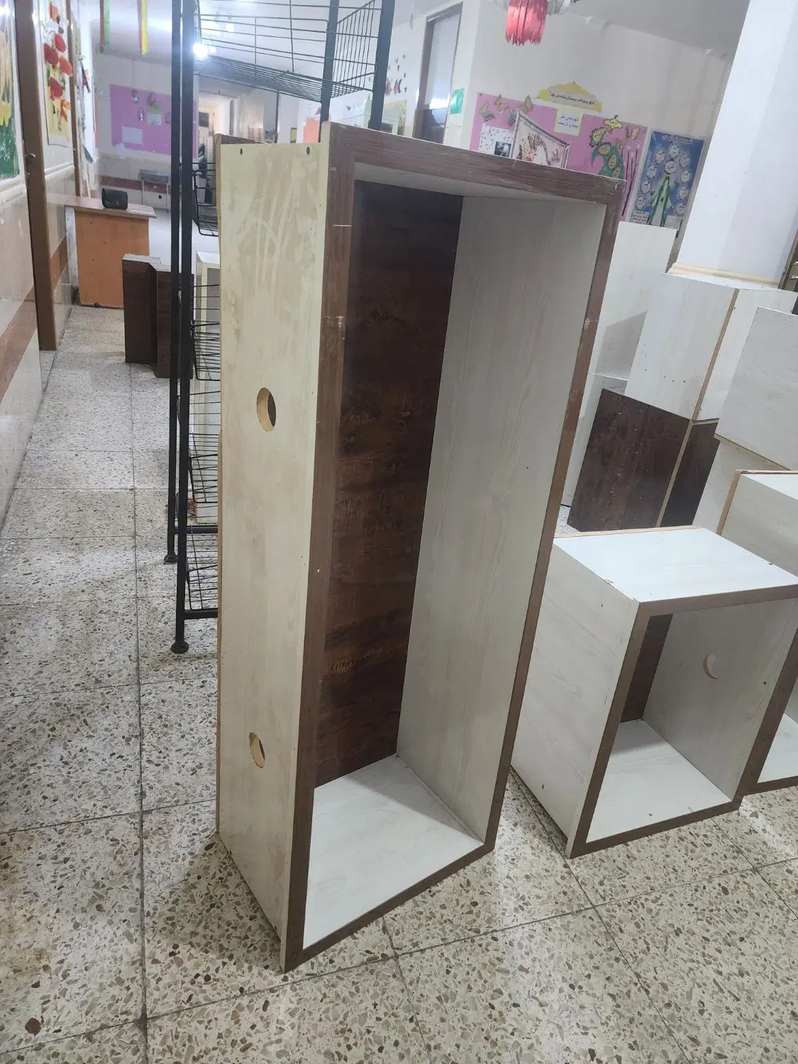 mdf|کتابخانه، شلف، قفسه‌های دیواری|اهواز, کوی جانبازان(دانش)|دیوار
