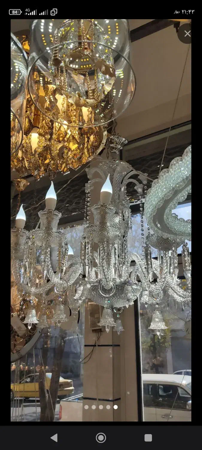 لوستر باکارات تمام وارداتی و لوستر شاخه کریستالی|لوستر و چراغ آویز|اهر, |دیوار