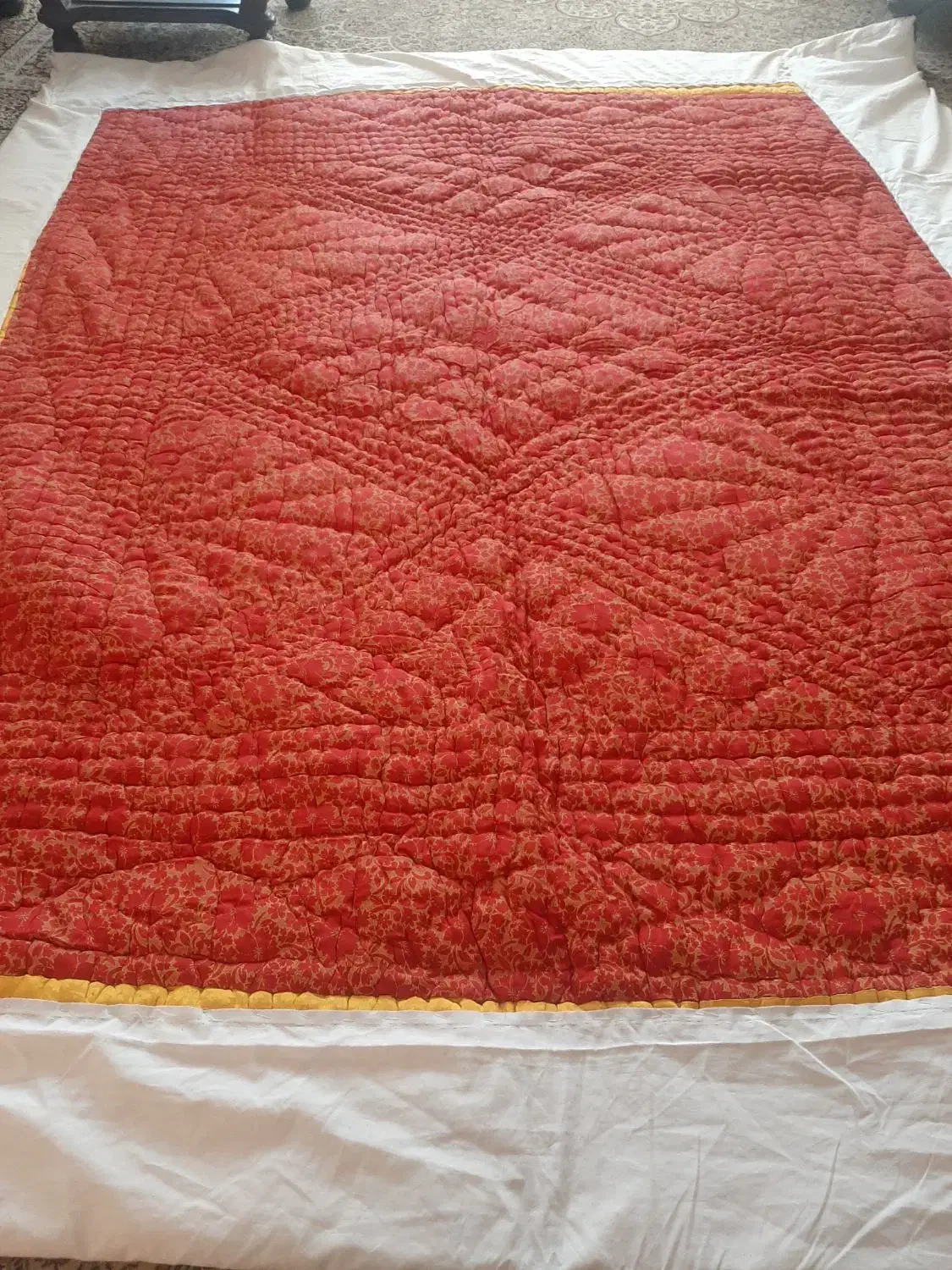 لحاف دونفره دست دوز|رختخواب، بالش، پتو|اصفهان, میرعماد|دیوار