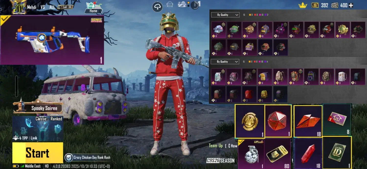 اکانت پابجی امفور یخی لول ۳ با ۴۰۰ تا یوسی|کنسول، بازی ویدئویی و آنلاین|مشهد, گلشور|دیوار