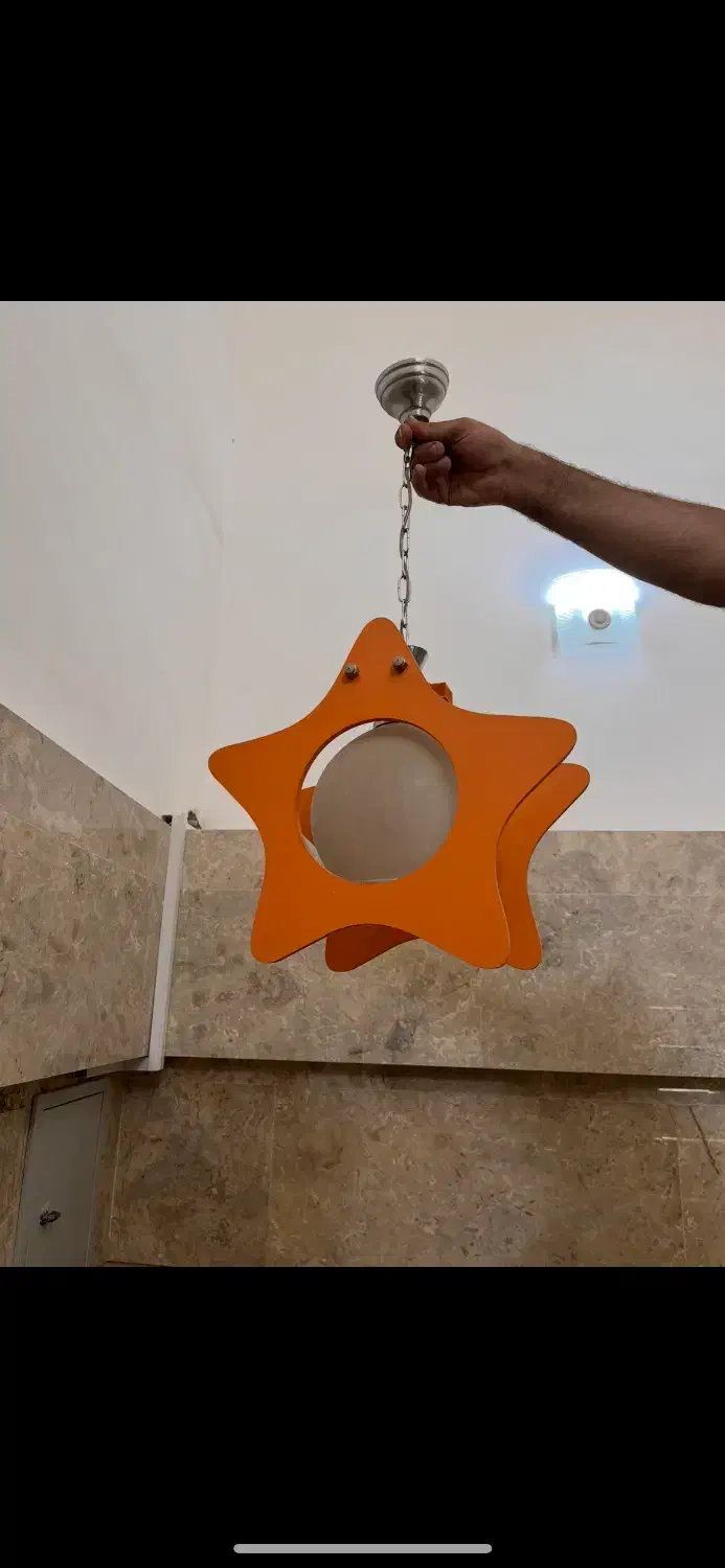 لوستر چوبی فانتزی|لوستر و چراغ آویز|کرمان, |دیوار