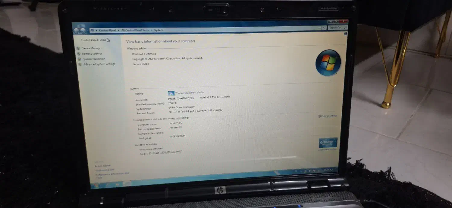 لپ تاب HP Pavilion dv6|رایانه همراه|اسلام‌شهر, زرافشان|دیوار