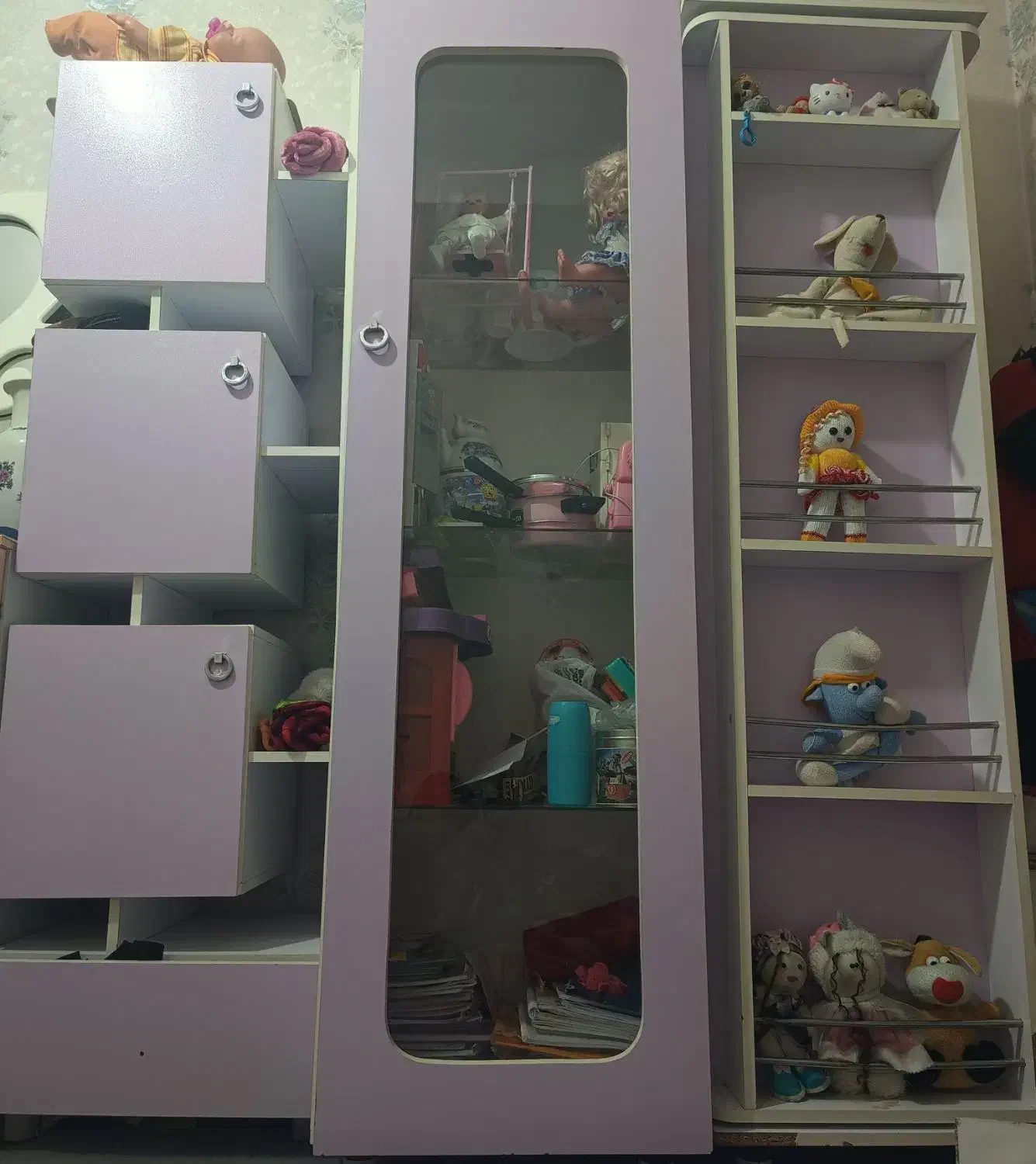 کمد سه تیکه جدا از هم دخترانه|جاکفشی، کمد، دراور|گلستان (تهران), |دیوار