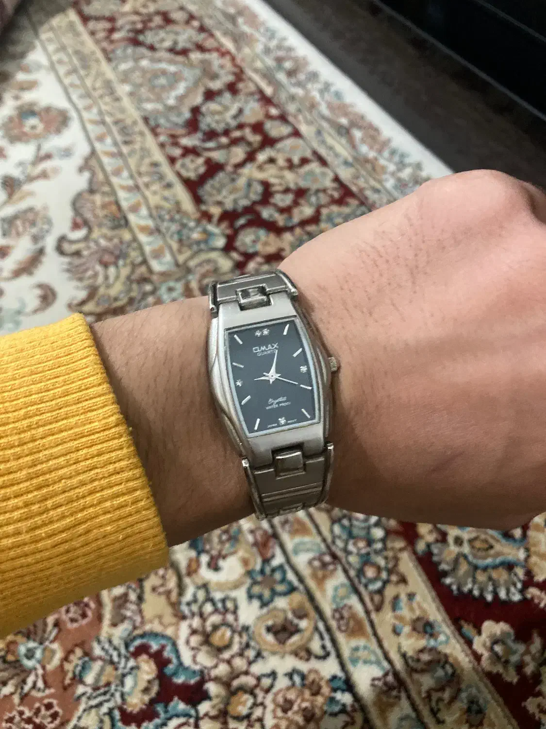 ساعت اوماکس (omax)قدیمی بند استیل|ساعت|ارومیه, |دیوار