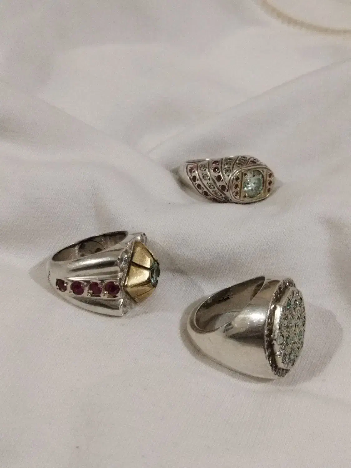 انگشترنقره موزونایت الماس روسی بارکاب دستساز نفیس|جواهرات|تهران, بازار|دیوار