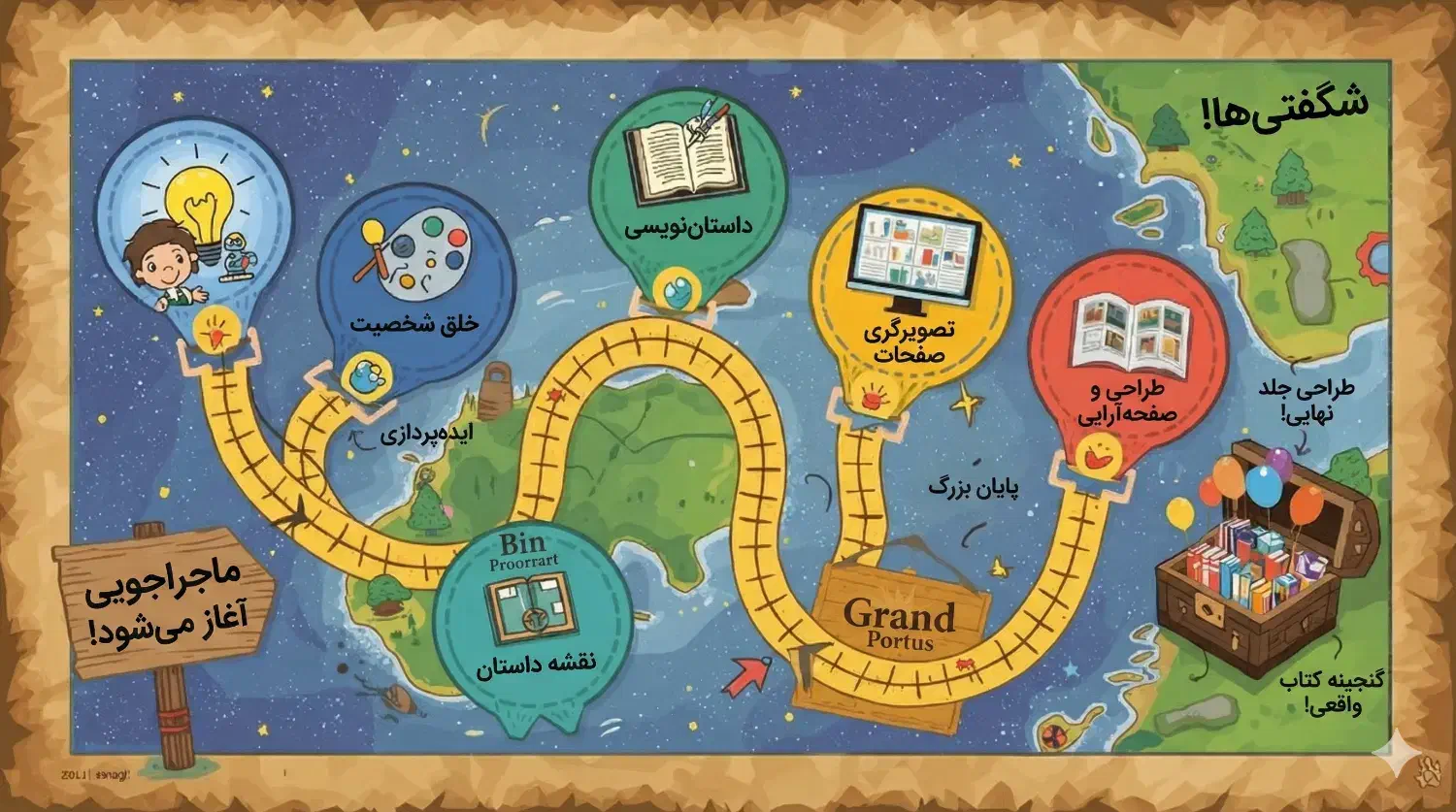 آموزش طراحی کتاب قصه برای کودکان بکمک هوش مصنوعی|خدمات آموزشی|رشت, معلم|دیوار