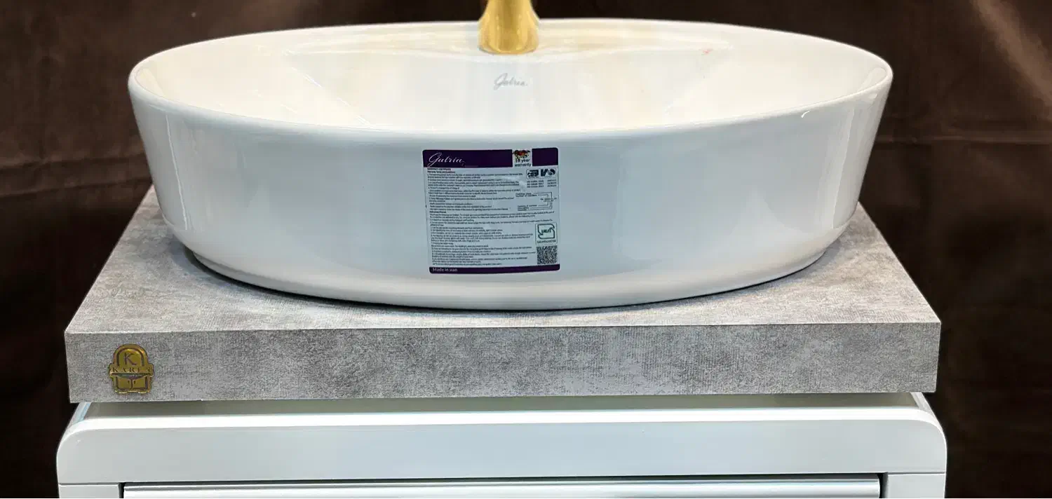 روشویی کابینتی ۶۰ در ۴۰ ضد آب بتن طوسی|لوازم سرویس بهداشتی|تبریز, |دیوار