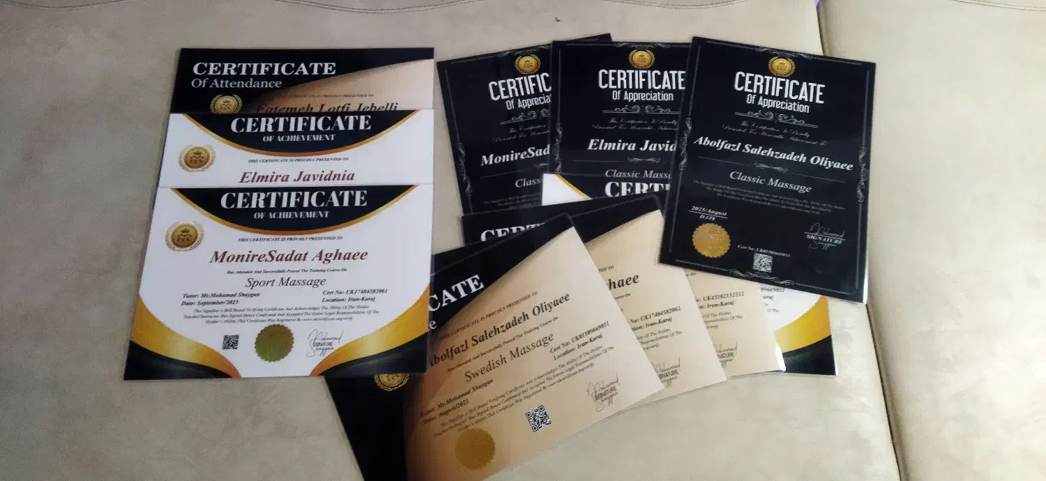 آموزش ماساژ با مدرک معتبر بین المللی با کد رهگیری|خدمات آموزشی|کرج, کوی کارمندان جنوبی|دیوار