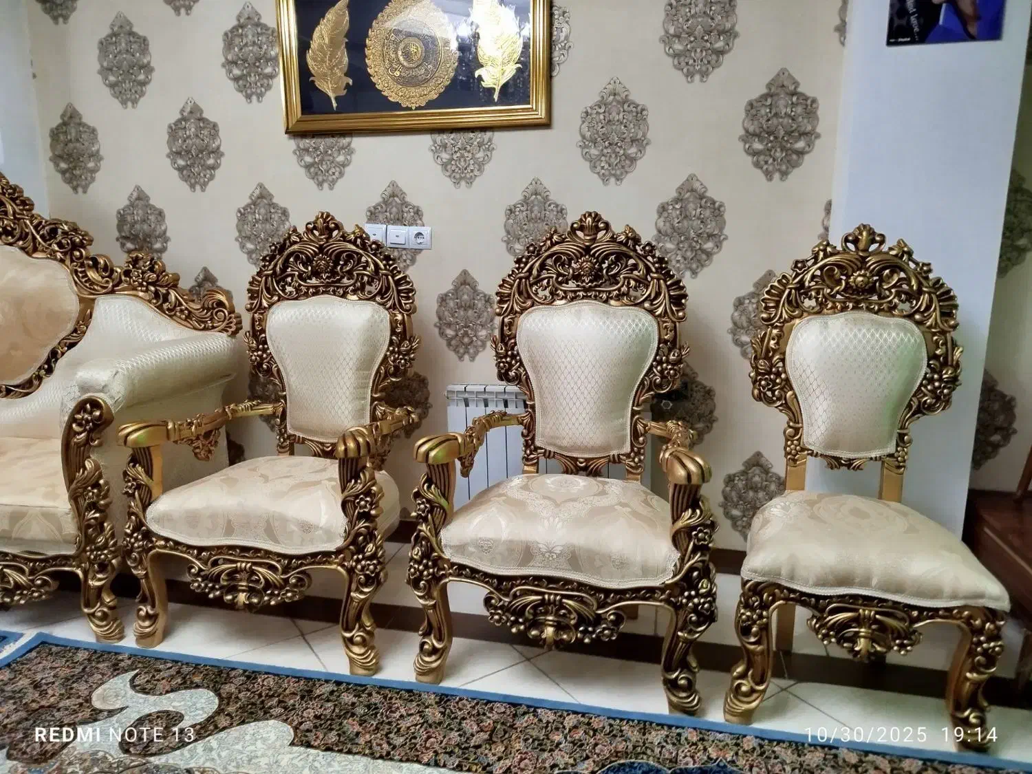 مبل مصری استیل کلاسیک راحتی سلطنتی پنجه شیری|مبلمان خانگی و میز عسلی|محمدیه-قزوین, |دیوار