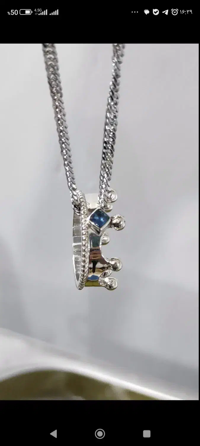 حلقه فوق کلکسیونی تک دستساز طرح تاج و دستبند نقره|جواهرات|ایلام, |دیوار