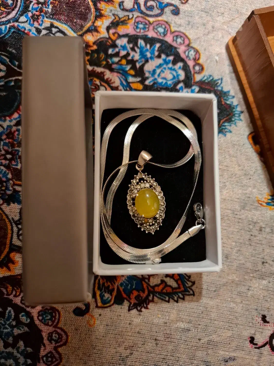 گردنبند نقره925عقیق زرد|بدلیجات|تهران, باغ فیض|دیوار