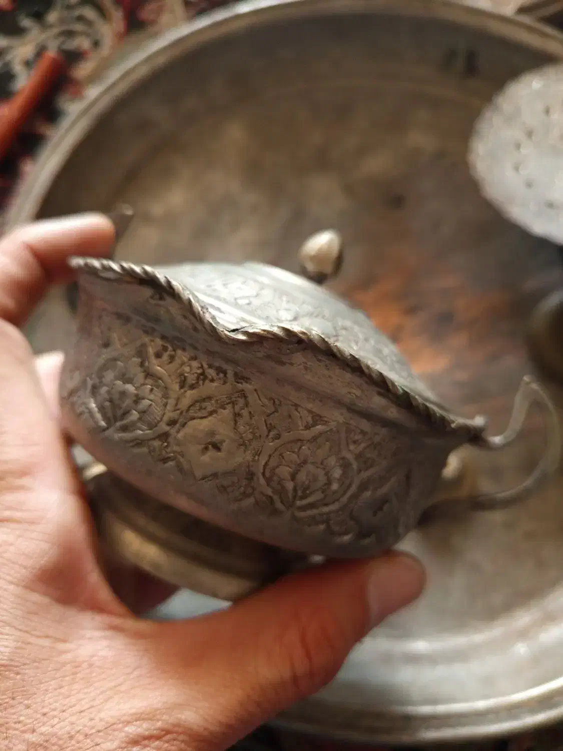 قندان قدیمی|کلکسیون اشیاء عتیقه|بجنورد, |دیوار