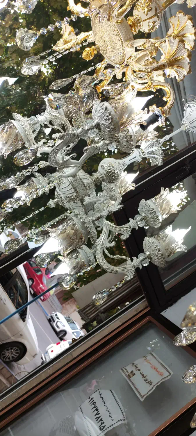 لوستر برنزی وLN2|لوستر و چراغ آویز|صوفیان, |دیوار