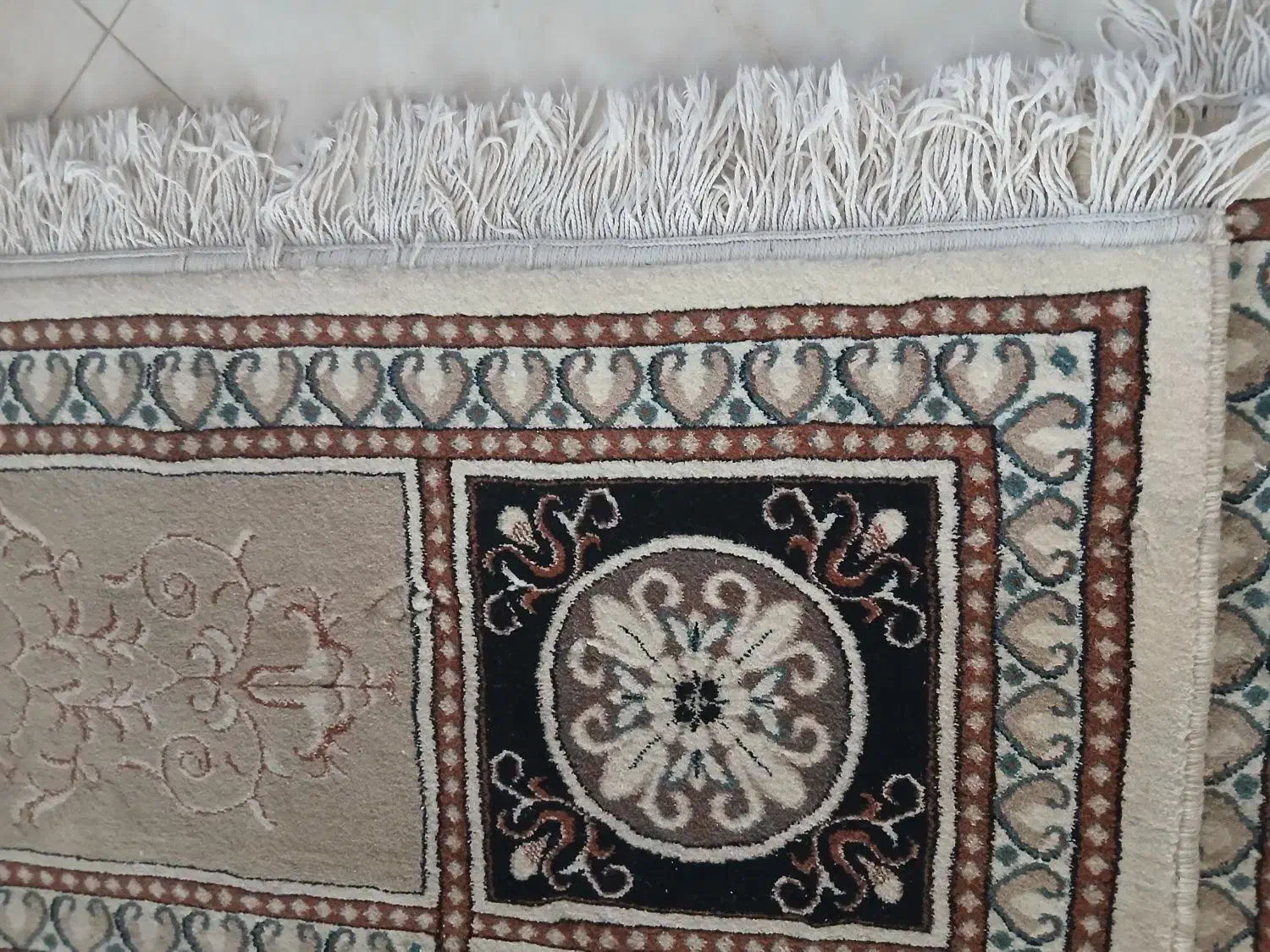 فرش ۱۲ متری کِرم|فرش|مشهد, فرهنگیان (شهرک غرب)|دیوار