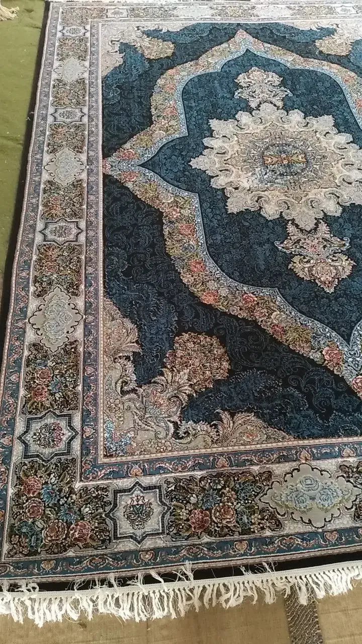 ۲ تخته فرش سرمهای ۹ متری|فرش|آران و بیدگل, |دیوار