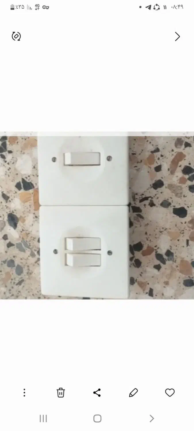 تعدادی کلید برق قدیمی|لامپ و چراغ|رامیان, |دیوار