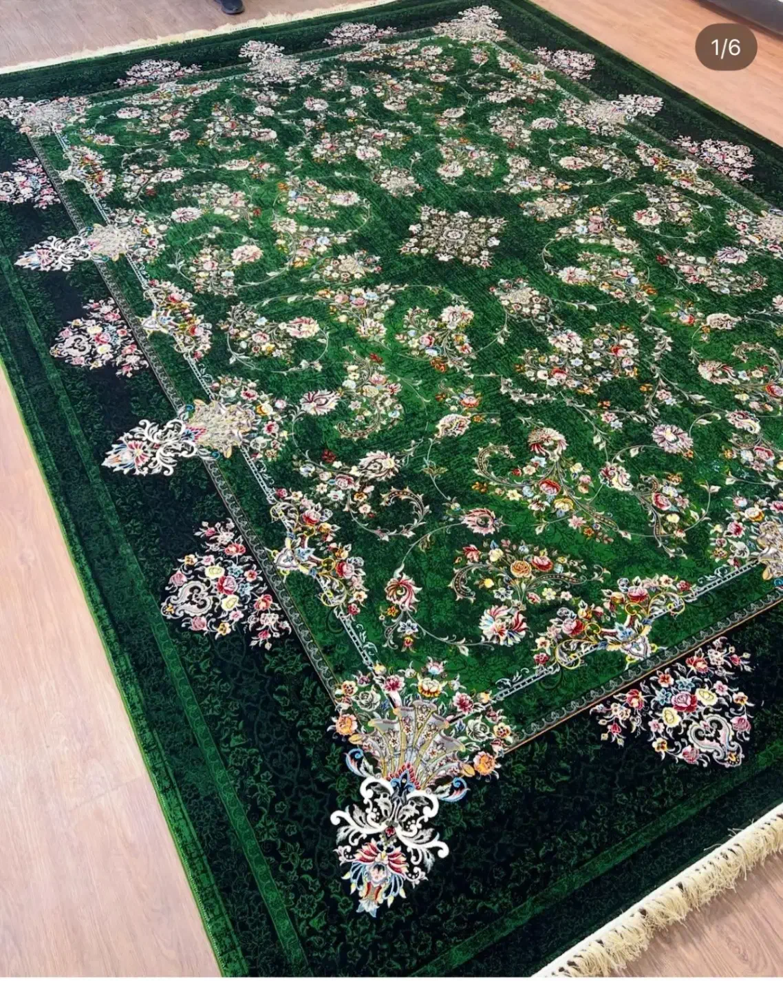 فرش 1200شانه طلاکوب با نخ مرینوس کد ۱۱۵۴|فرش|شیراز, عادل آباد|دیوار