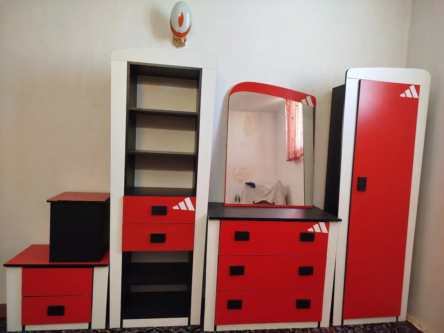 سرویس کمد نوجوان کامل بدون تخت|تخت و سرویس خواب|گلپایگان, |دیوار