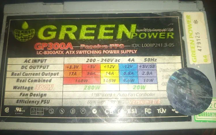 پاورکامپیوتر گرین|قطعات و لوازم جانبی رایانه|شهریار, دهشاد بالا|دیوار