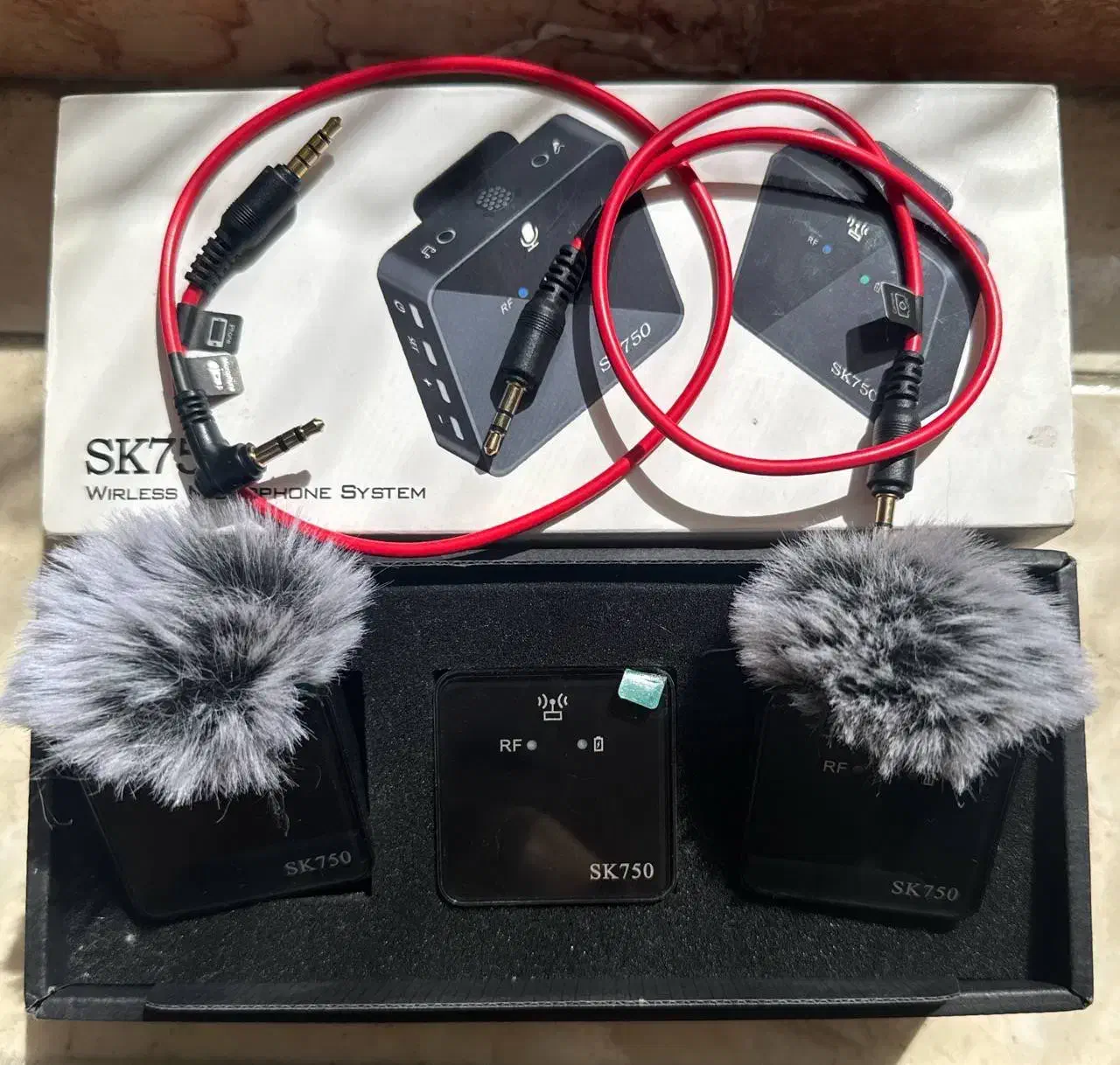 میکروفون یقه ای بی سیم 2کانال مدل SK750 بسته3 عددی|صوتی و تصویری|یزد, |دیوار