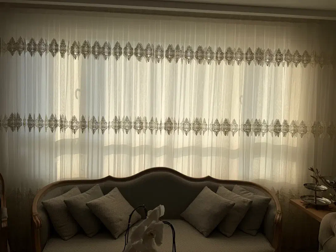 پرده حریر ترک در حد نو|پرده، رانر، رومیزی|تهران, فردوس|دیوار