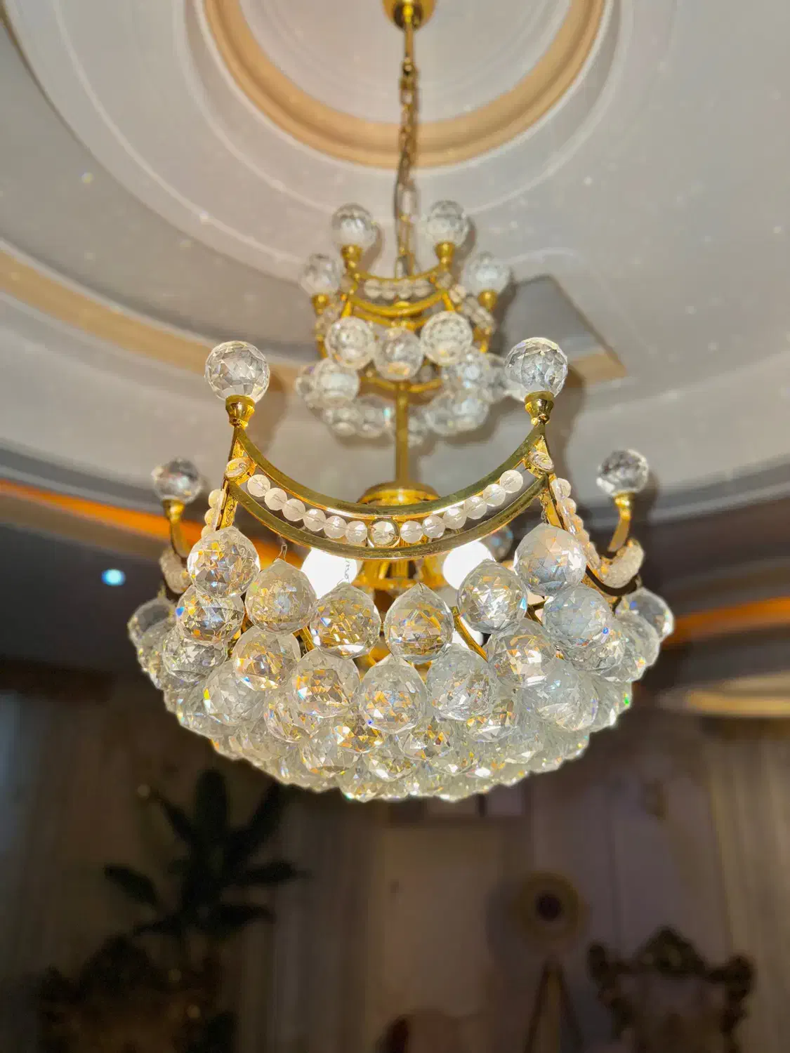 لوستر  کریستالی ۶ شعله|لوستر و چراغ آویز|پاکدشت, پاکدشت (مامازند)|دیوار