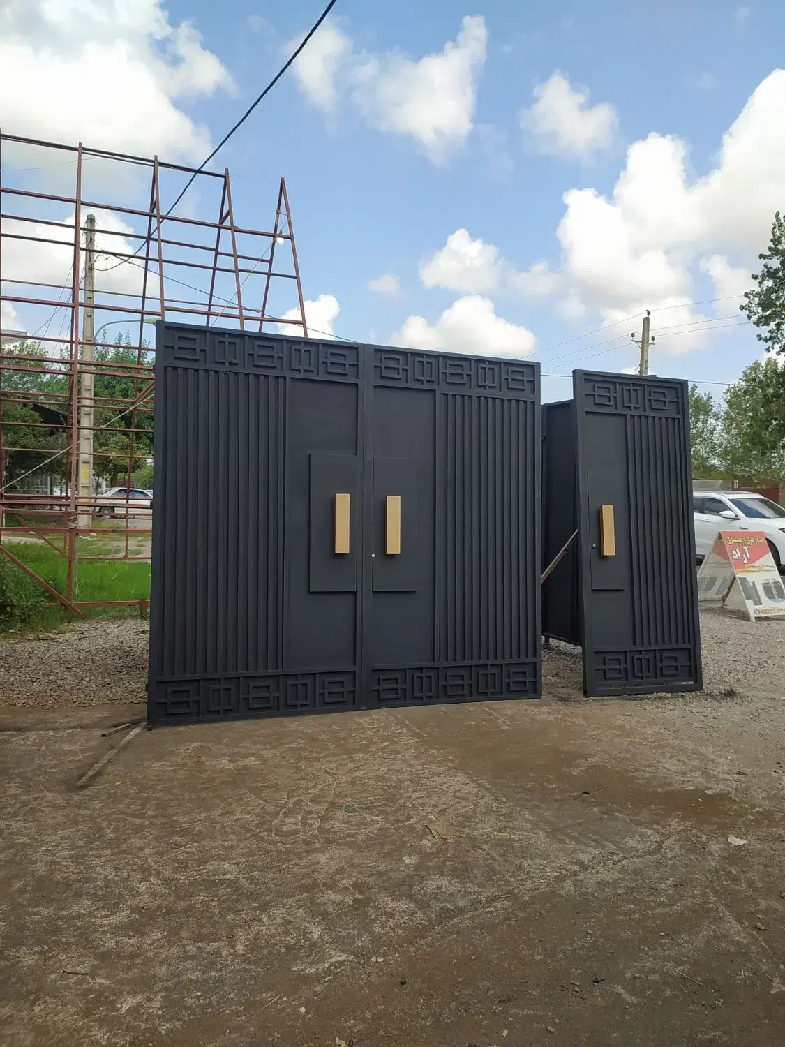 درب آهنی ، دروازه مدرن کیت کتی حیات باغی ویلایی|مصالح و تجهیزات ساختمان|خمام, |دیوار