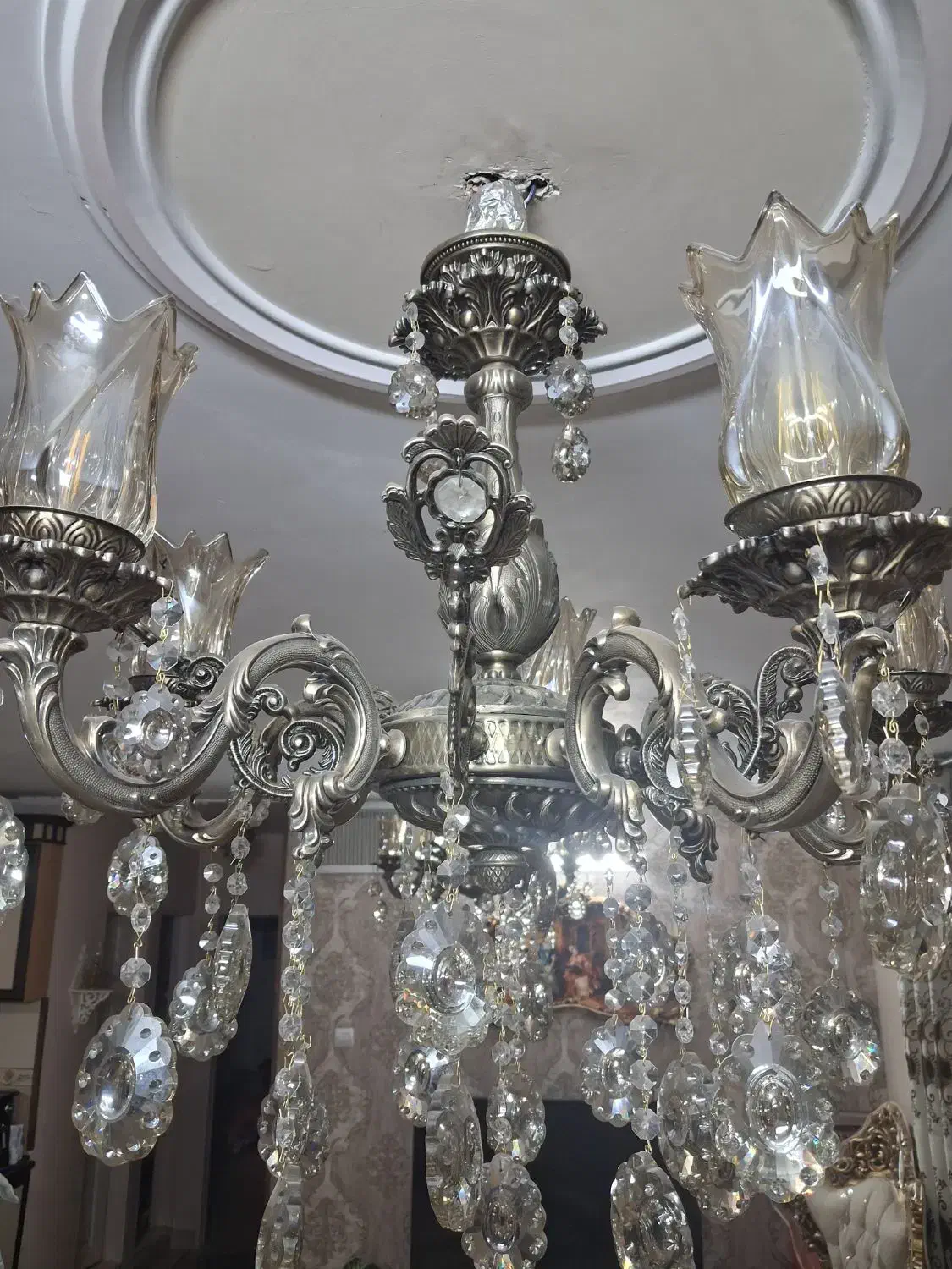 ۲ عددلوستر ۵ شاخه|لوستر و چراغ آویز|اراک, |دیوار