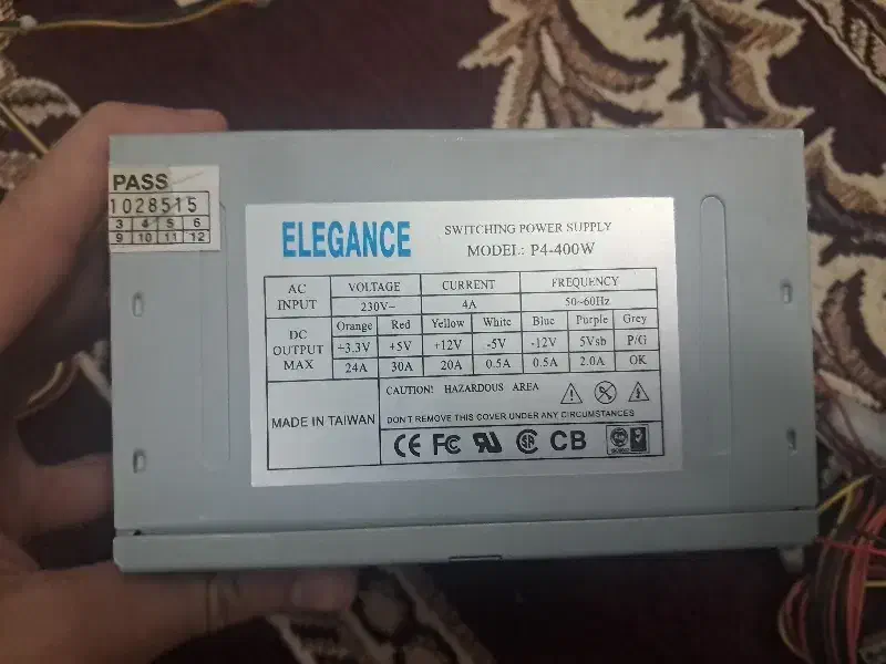 پاور ELEGANCE 400W سالم|قطعات و لوازم جانبی رایانه|فسا, |دیوار