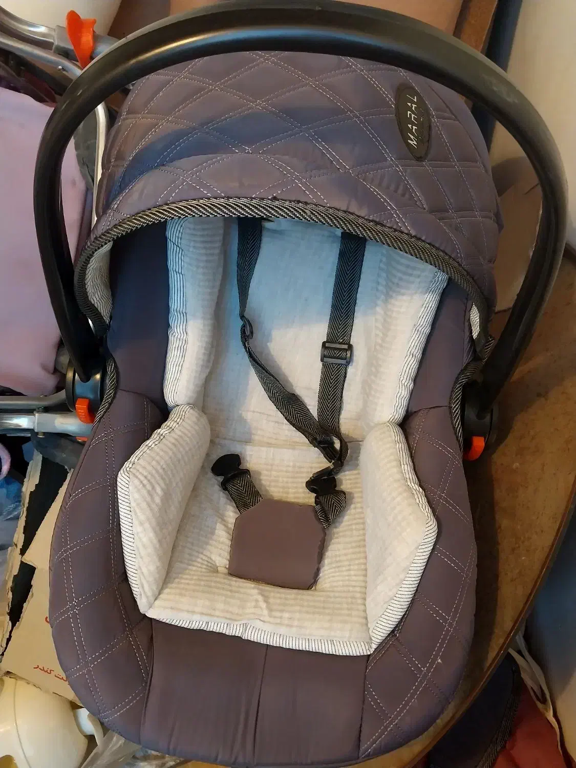 ست کریر و روروئک رنگ طوسی تشک بازی آغوشی|اسباب و اثاث بچه|رباطکریم, رباطکریم|دیوار