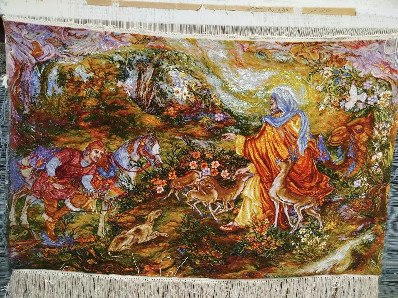 تابلو فرشهای چله ابریشم تبریز|تابلو فرش|شیراز, شاهچراغ|دیوار