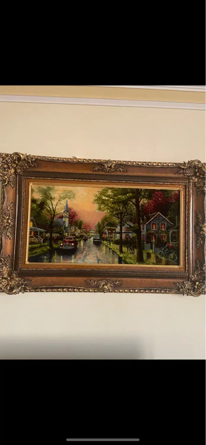 تابلو فرش دستباف  منظره چهل رج ابریشم|تابلو فرش|تهران, سید خندان (جلفا)|دیوار