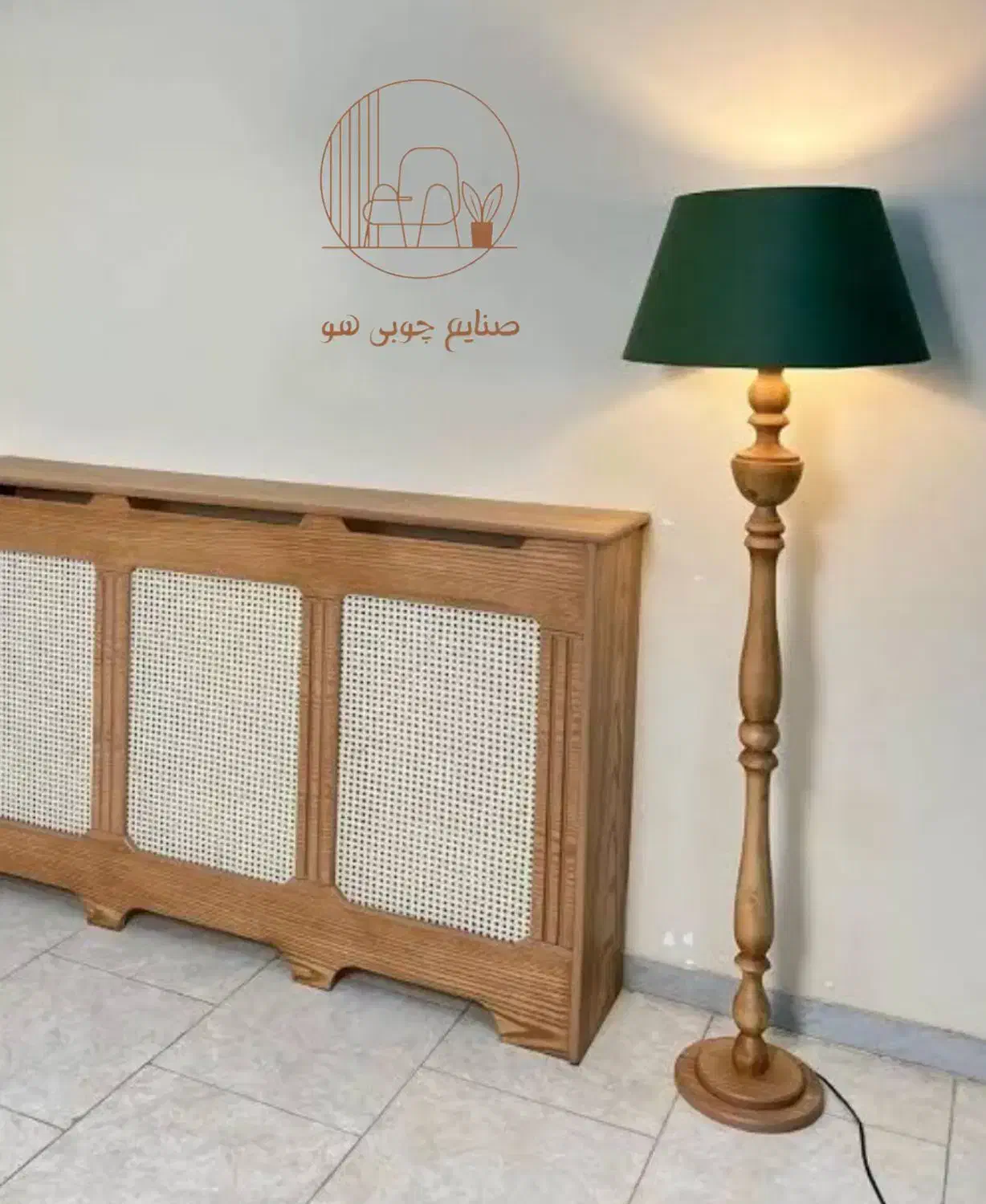 آباژور چوبی تولیدی هو|چراغ خواب و آباژور|تبریز, |دیوار