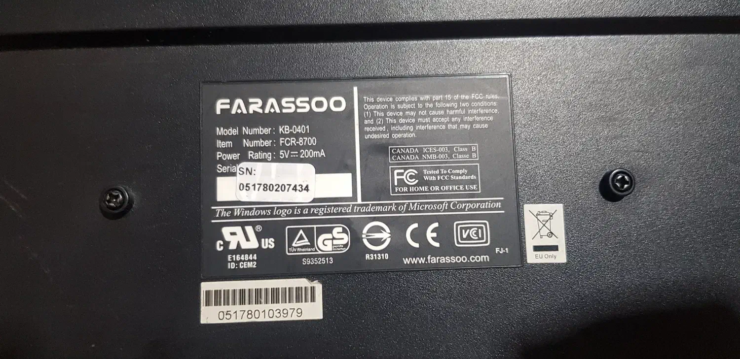 کیبورد فراسو مدل|قطعات و لوازم جانبی رایانه|شیراز, میانرود|دیوار